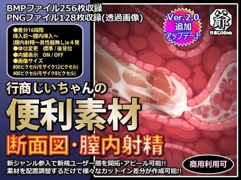 行商じいちゃんの便利素材 断面図・膣内射精