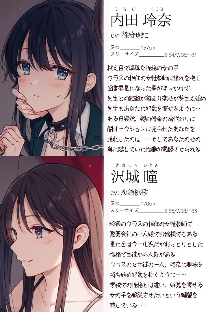 【TS百合】お姉様に服従する悦びを調教されたあなたは百合M奴●【KU100】