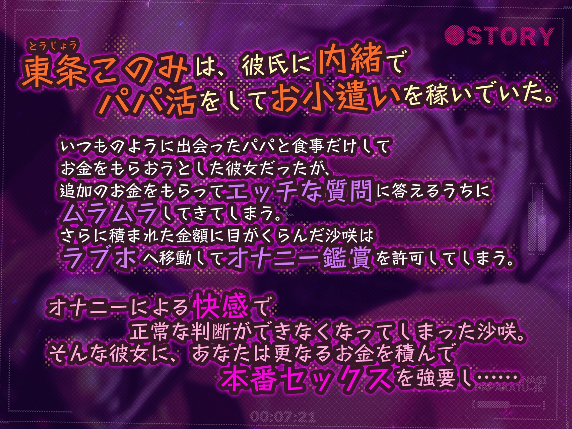 【KU100】本番なしパパ活JKのハメ撮り日記 〜清楚な彼氏持ち少女は雑魚ま○こすぎて下品アクメ連発！〜