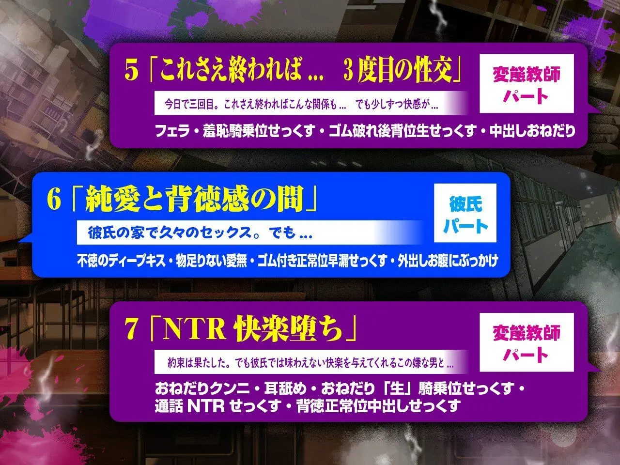 脅迫NTR性活指導〜担任の巨根に堕ちた肉便器生徒会長〜【KU100/バイノーラル】