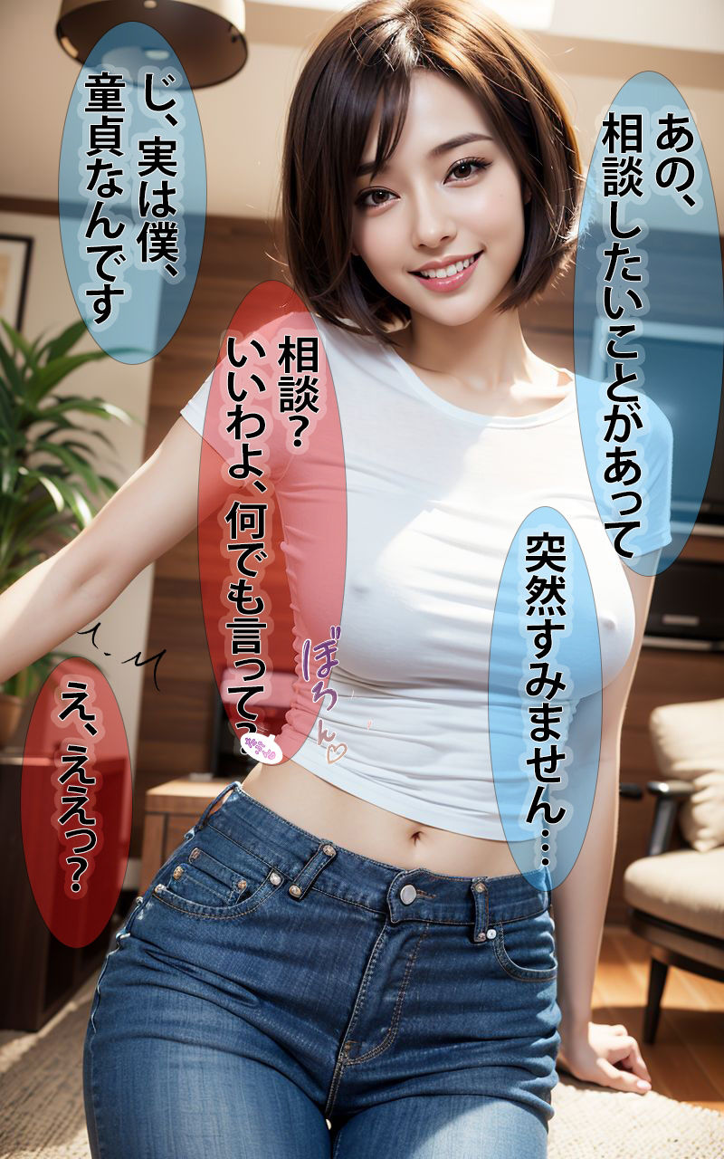 筆おろしするスリム巨乳母