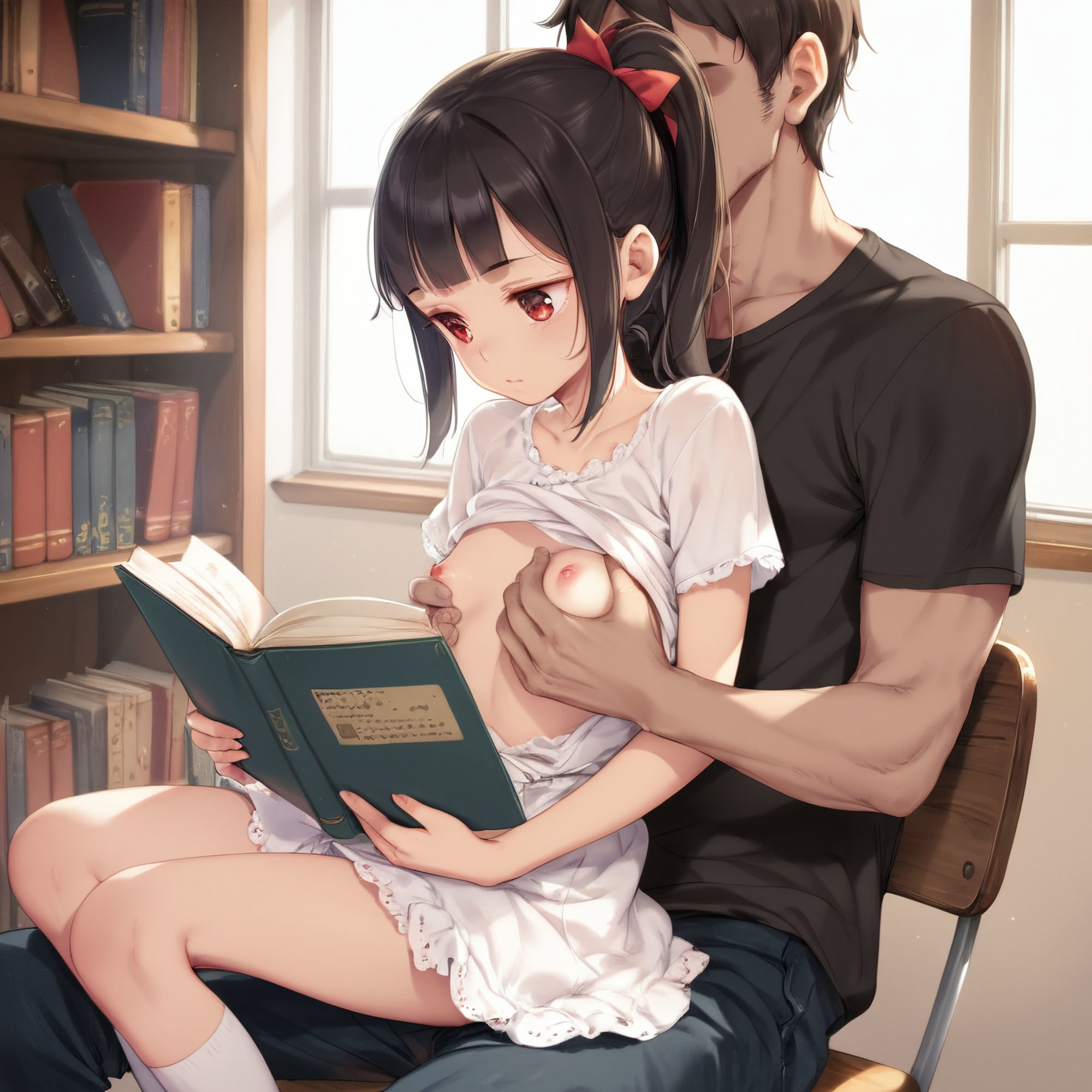 女の子触り放題図書館