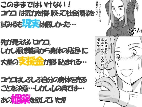 夫が意識不明になって塞ぎこんだ若妻に支援団体の職員が媚薬を盛って性奴●化する話 Lv2