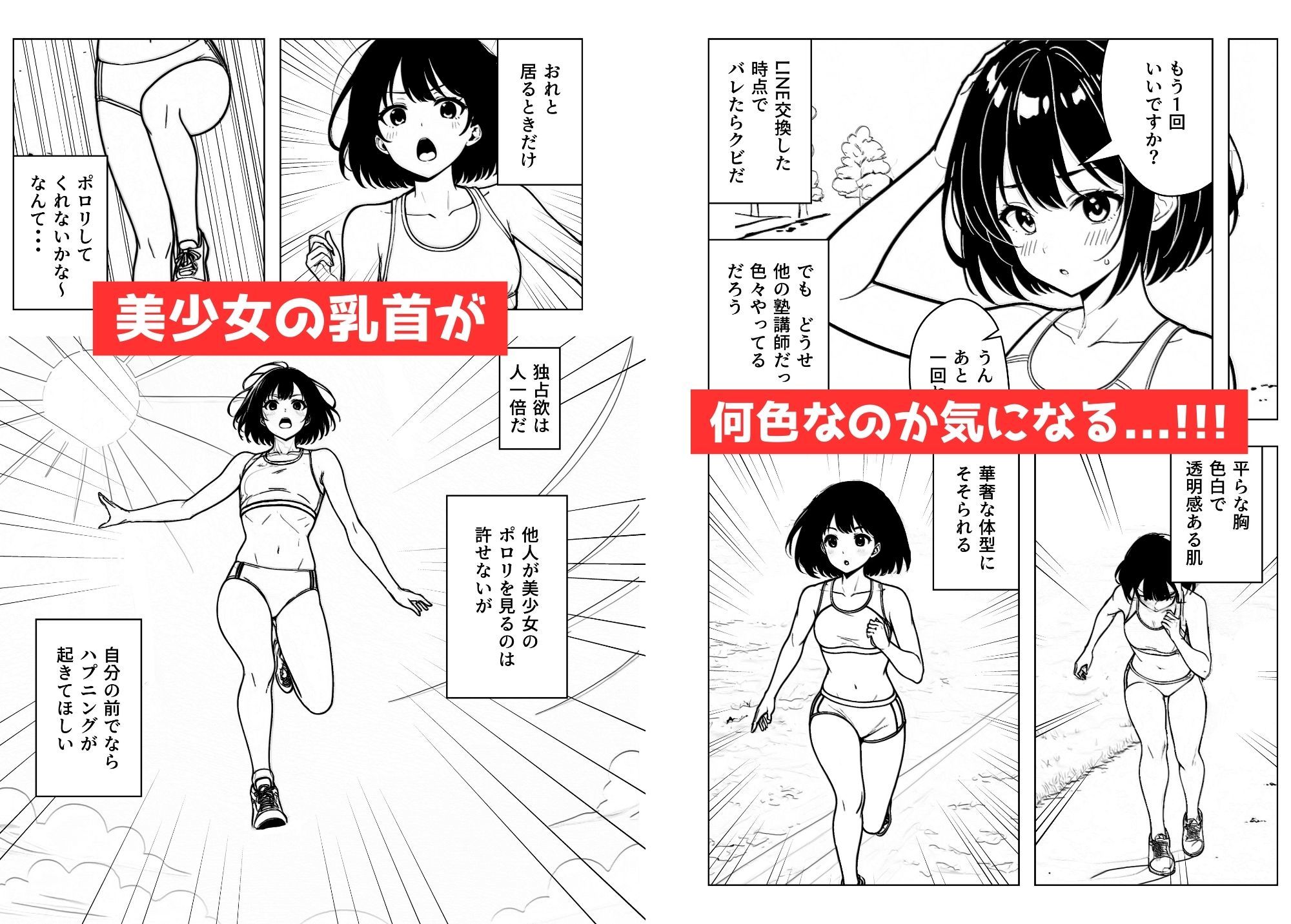 陸上JKの乳首の色が見たい！無理やり貧乳吸い＆顔舐め唾液まみれ