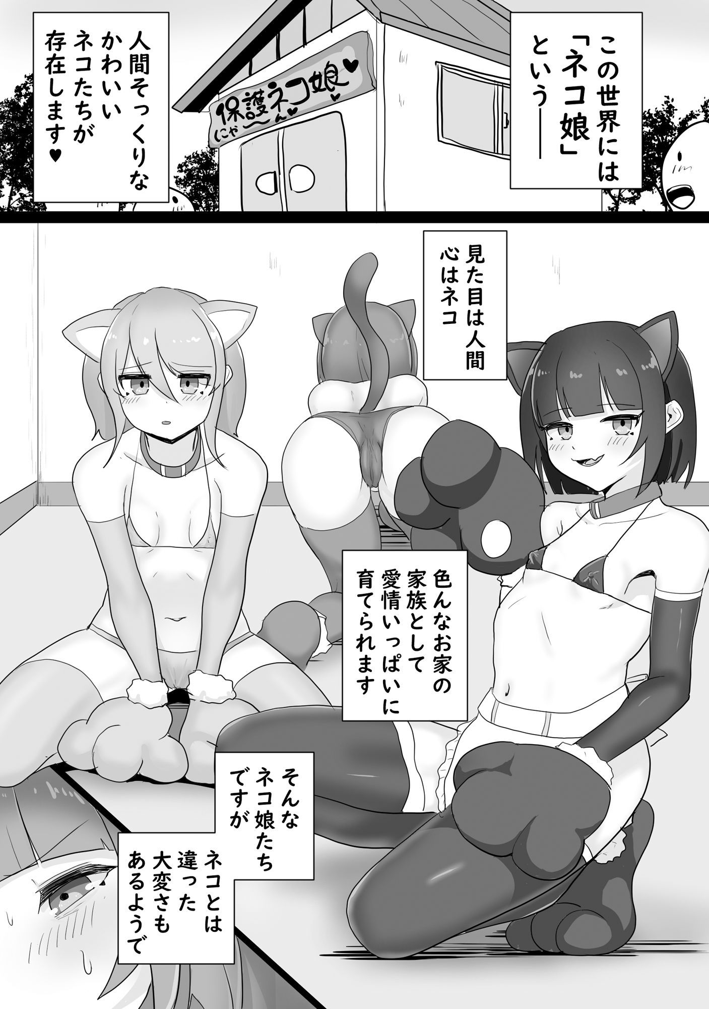 嫌がるネコ娘におまたマッサージをネチネチやり続ける話