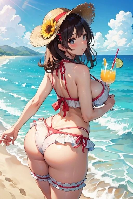 真夏ビーチ催●水着美女写真集2 〜お尻中心CG集編〜