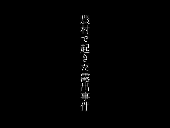 農村で起きた露出事件