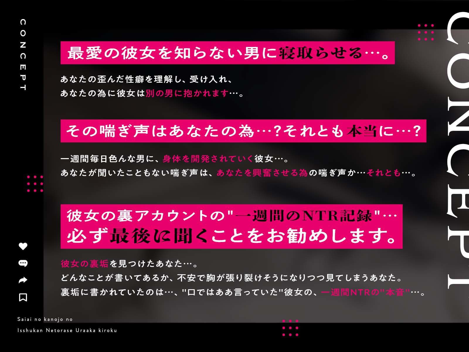 【寝取らせ性癖】最愛の彼女の一週間NTR記録〜あなたが知らない喘ぎ声〜