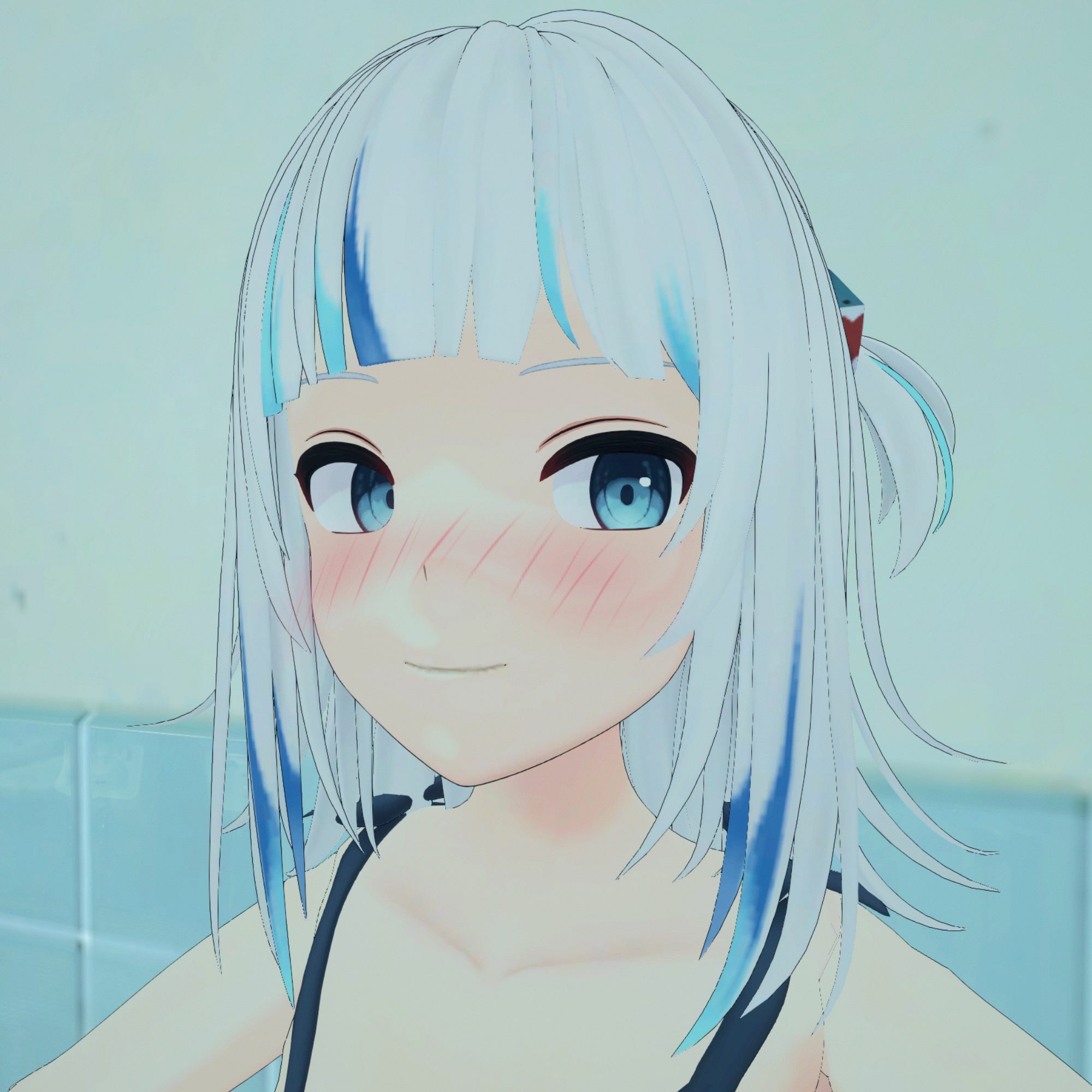 【VR対応】サメちゃんと学校のトイレでえっち【日本語/English】